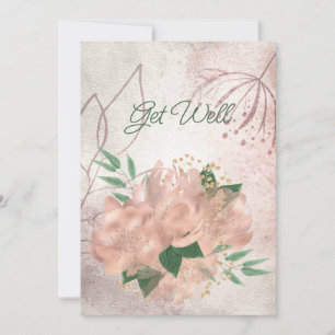 Anuncio Floral de satén rosa pálido en blanco se anuncia b