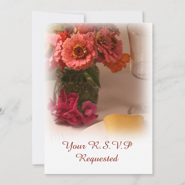 Anuncio floral de verano de boda (Anverso)