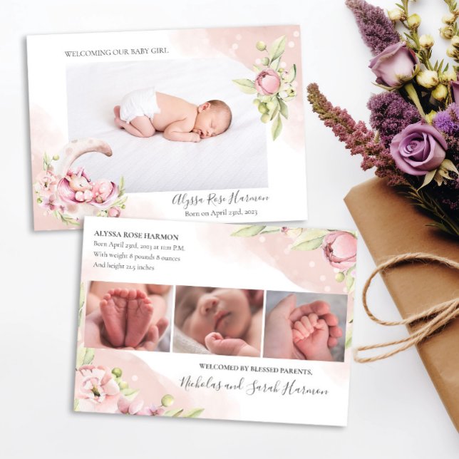 Anuncio Floral rosa de ensueño y foto de niña de unicornio (Subido por el creador)
