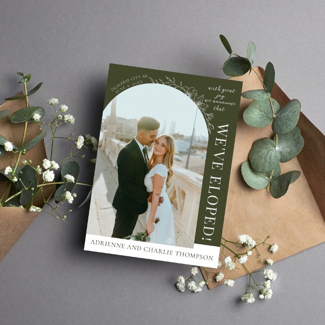 Anuncio Floral Simplicity 1 Modern Green Elopement (Subido por el creador)