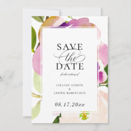 Anuncio Floral veraniega de color de agua moderna salva la