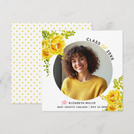 Anuncio Flores amarillas Clase de graduación 2025