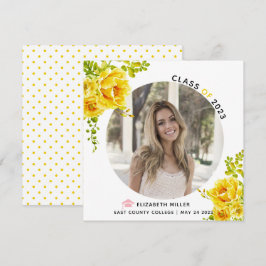 Anuncio Flores amarillas Clase de graduación 2025