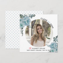 Flores azul turbias Clase de graduación 2023