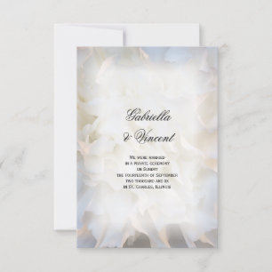 Anuncio Flores blancas: Matrimonio/Invitación de Elopement