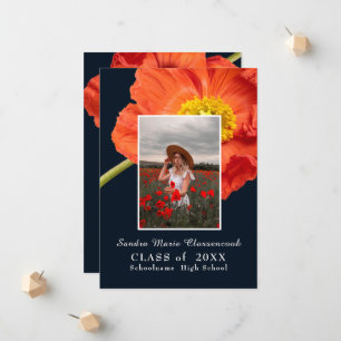 Anuncio Flores de adormidera roja fotograma graduación mod