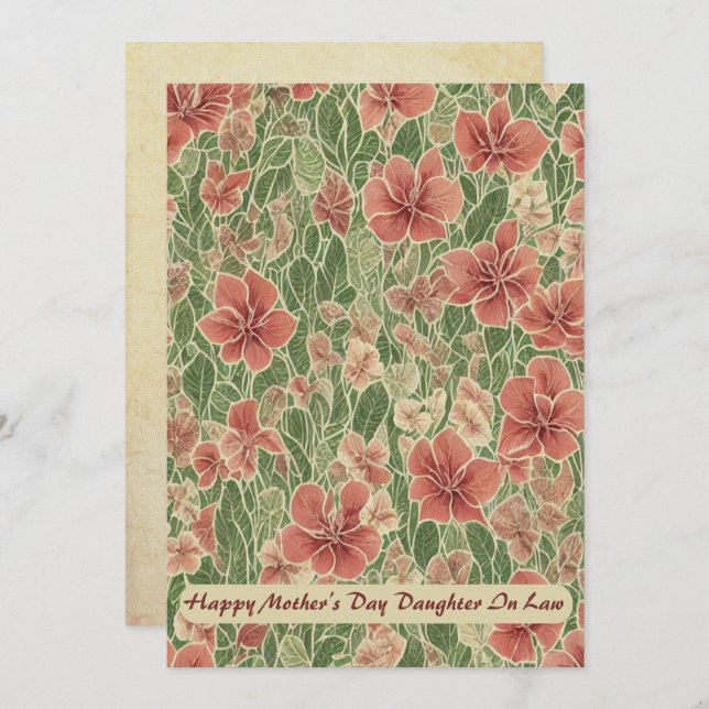 Anuncio Flores de antrurio Feliz Día de la Madre (Anverso / Reverso)