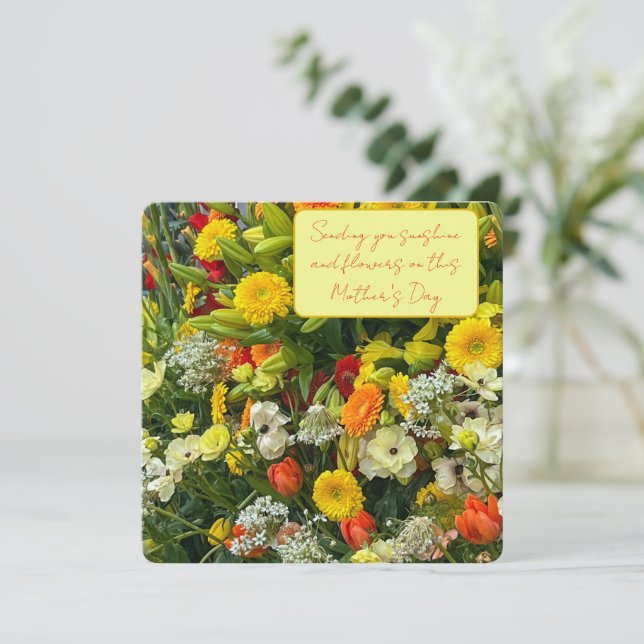 Anuncio Flores del Día de la Madre (Anverso de pie)