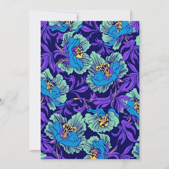 Anuncio Flores moradas y azules William Morris (Anverso)