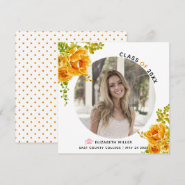 Anuncio Flores naranjas Clase de la graduación 2025