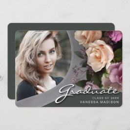 Anuncio Flores Rosas de guiones elegantes | Foto moderna G