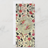 Flores Y Aves De EDEN Floral Amarilla Roja Negra