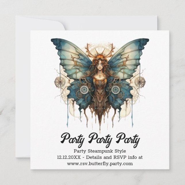 Anuncio Fluttergear Ninfa Mariposa Boda Steampunk  (Anverso)