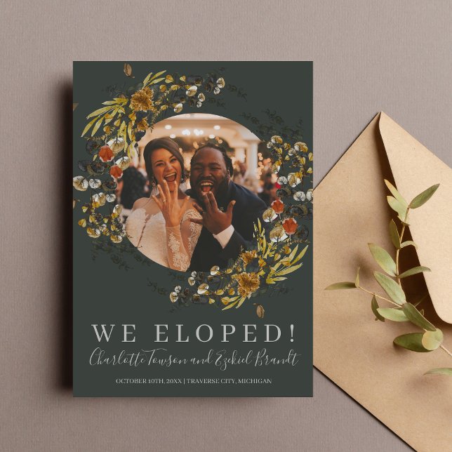 Anuncio Foliage Otoño Vegetación Seca Wreath Elopement (Subido por el creador)