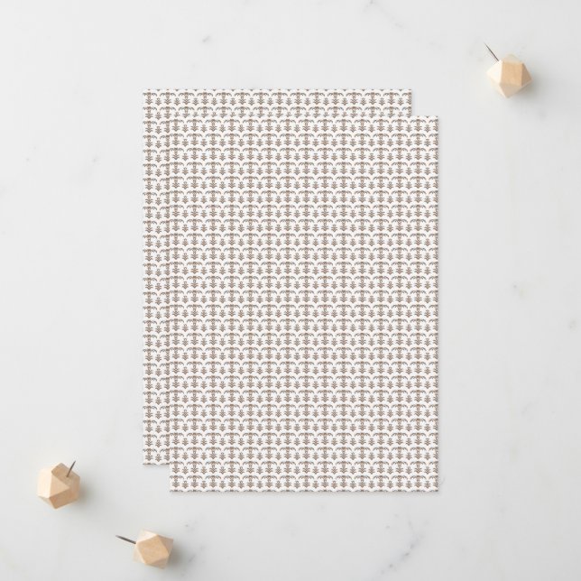 Anuncio fondo blanco con un patrón marrón (Anverso/Reverso In Situ)