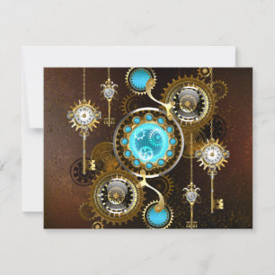 Anuncio Fondo de roscas de vapor con lentes turquesas