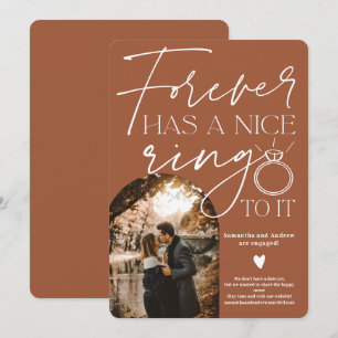 Anuncio Forever ring photo arch engagement terracotta
