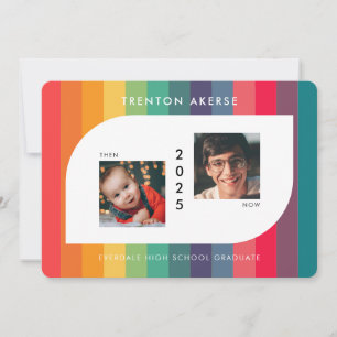 Anuncio Forma geométrica retro colorida Foto graduada