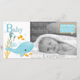 Anuncio Foto Annoucement del bebé de la vista al mar