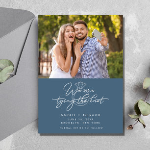 Anuncio Foto Boda moderna Blue Save the Date