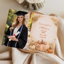 Foto Coqueta Lazo Calabaza Graduación Otoño