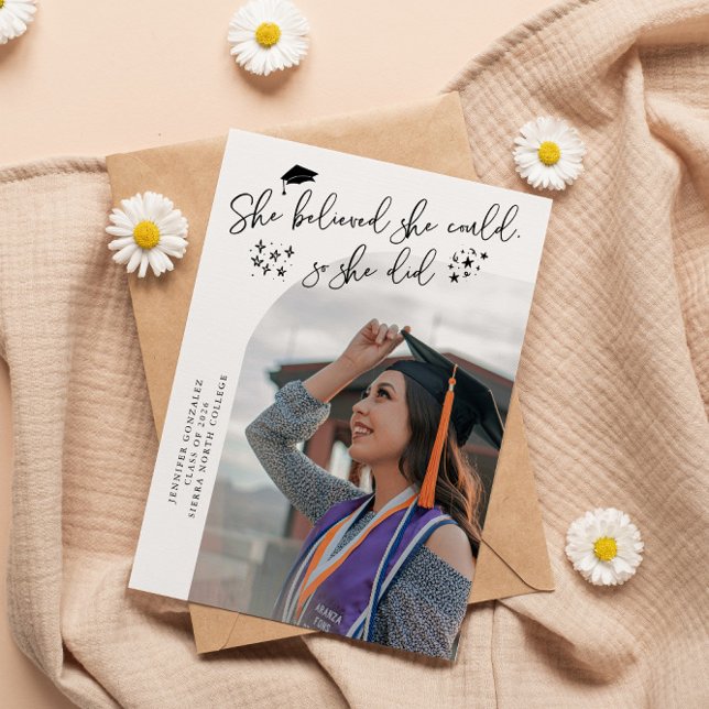 Anuncio Foto Curvada de Graduada Blanca Moderna (Subido por el creador)