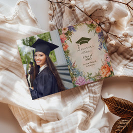 Anuncio Foto Cute Boho Meadow Graduación de Flor Silvestre