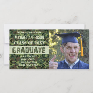 Anuncio Foto de 2023 Personalizado de camuflaje de graduac