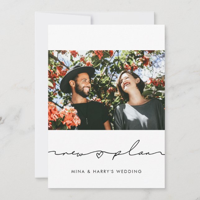 Anuncio Foto de actualización de la boda con nuevo plan ma (Anverso)