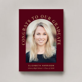 Anuncio Foto de Arco Elegante Graduación Rojo Burdeos