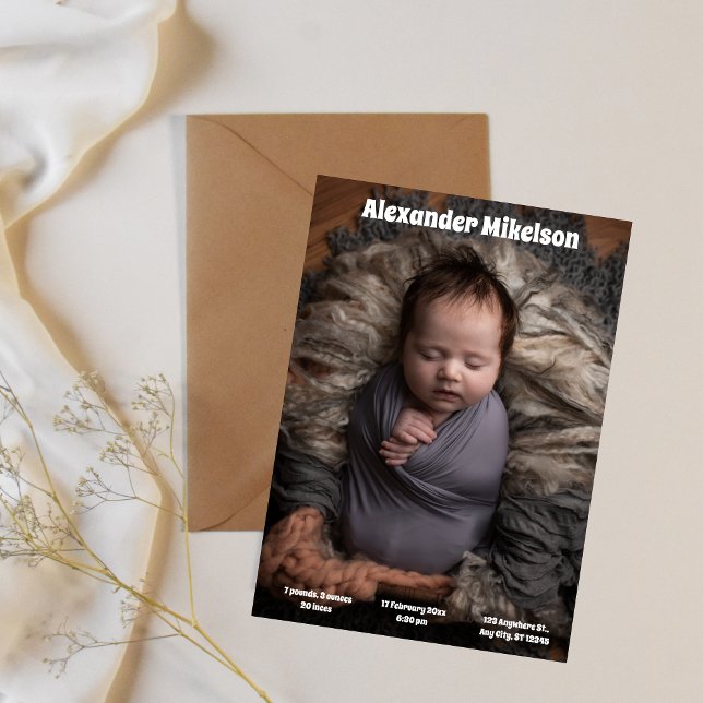 Anuncio Foto de bebé Nacimiento moderno (Subido por el creador)