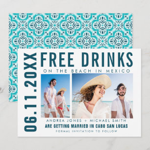 Anuncio Foto de Bebidas Gratis Boda en la Playa de México
