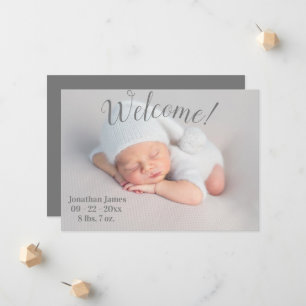 Anuncio Foto de bienvenida Guión gris Género Nacimiento ne