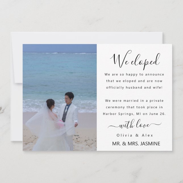 Anuncio Foto de Boda  (Reverso)