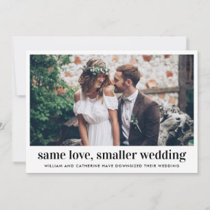 Anuncio Foto de boda pequeña moderna con el mismo amor