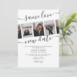 Anuncio Foto de Caligrafía Mismo Amor Nueva Fecha Boda