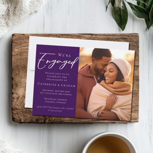 Anuncio Foto de compromiso de pareja púrpura real (Subido por el creador)