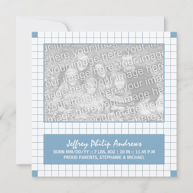 Anuncio Foto de cuadrícula azul (Anverso)