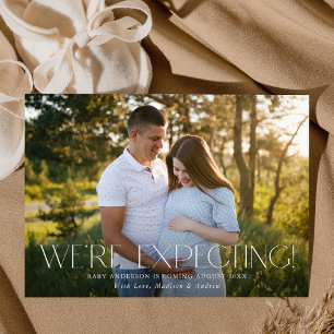 Anuncio Foto de embarazo moderna Estamos Esperando