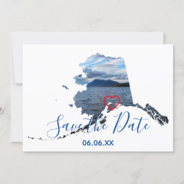 Anuncio Foto de forma de Alaska Save the Date