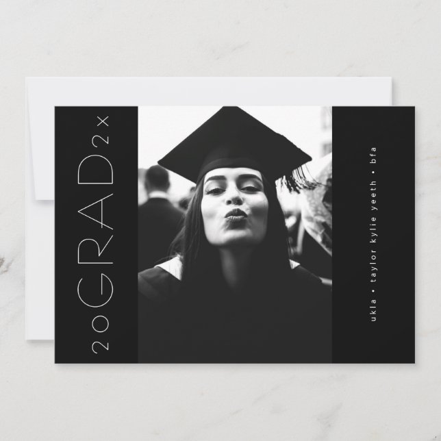 Anuncio Foto de Grad Black Modern Side (Anverso)