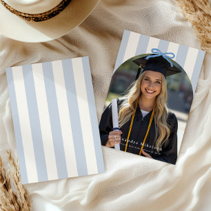Anuncio Foto de Graduación Arco Azul Preppy