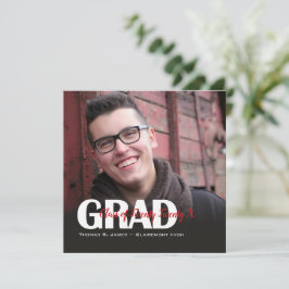 Anuncio Foto de graduación con año en escritura en color e