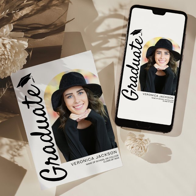 Anuncio Foto de graduación con arco moderno (Subido por el creador)