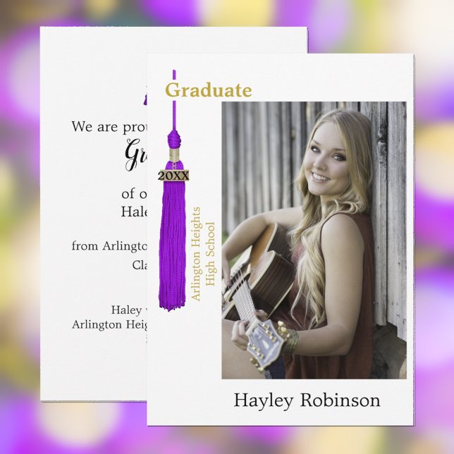 Anuncio Foto de graduación con gorra morada (Subido por el creador)