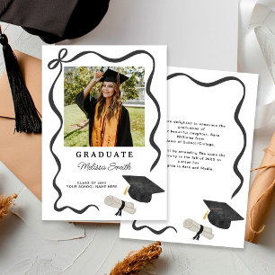 Anuncio Foto de graduación con lazo de cinta