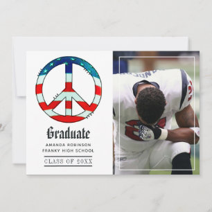 Anuncio Foto de graduación con signo de paz de EE. UU.