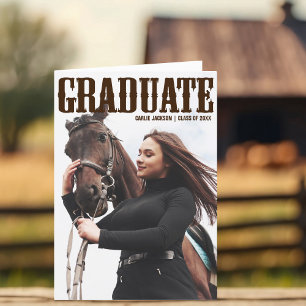Anuncio Foto de graduación country western de vaquera dobl