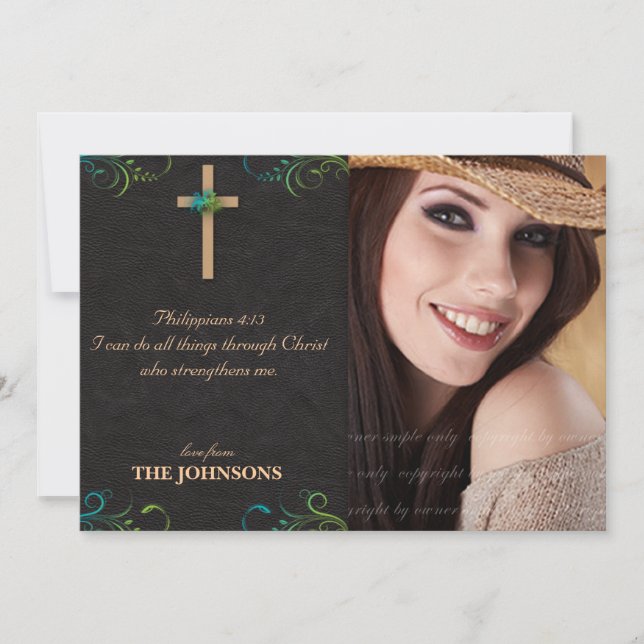 Anuncio Foto de graduación cristiana puedo hacer todo lo p (Anverso)