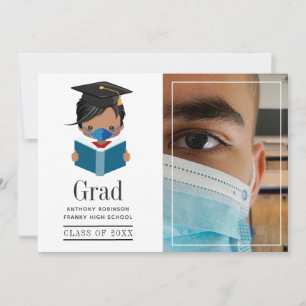 Anuncio Foto De Graduación Cute Covid-19 Boy